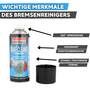 Bremsenreiniger 400 ml - schnell trocknender Reiniger f�r Brems- & Kupplungsteile - r�ckstandsfrei