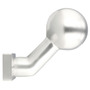 Knauf auf Rosette kantig - feststehend - DIN Links/Rechts umstellbar - 67x30x10 mm - Edelstahloptik