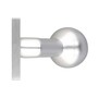 Knauf auf Rosette kantig - feststehend - DIN Links/Rechts umstellbar - 67x30x10 mm - Edelstahloptik