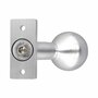 Knauf auf Rosette kantig - feststehend - DIN Links/Rechts umstellbar - 67x30x10 mm - Edelstahloptik