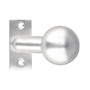 Knauf auf Rosette kantig - feststehend - DIN Links/Rechts umstellbar - 67x30x10 mm - Edelstahloptik