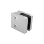 Glasklemme Edelstahleffekt 48 x 48 x 30 mm - Rohr 42,4 mm 