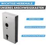 INTRA-TEC Anschwei�kasten blank - f�r Profilzylinder-Ersatzschl�sser, Stahl, senkrechte Bohrung, f�r 30er/40er/50er/60er Rohr, roh zum Anschwei�en