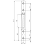 Flachschlie�blech 24 x 240 mm - kantig - Stahl verzinkt - f�r Einsteckschl�sser