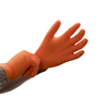 Ulith - EdgeGrip-Handschuhe, Typ 85/PF, puderfrei, orange, Gr��e L, 50 St�ck