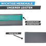 Fensterleiste mit Klebestreifen (Renolit) Anthrazitgrau glatt RAL 7016