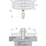 ABUS DFS 95 Zusatzschloss - braun - f�r Doppelfl�gelfenster - Doppel-Schwenkriegel - VdS & DIN gepr�ft