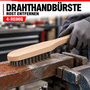 Drahthandb�rste 4-reihig - Stahldraht 0,35 mm - Buchenholzgriff - 290 mm