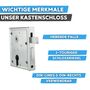 Kastenschloss (Aufschraubschloss) PZ/W - hebende Falle - 2-tourig - Dornma� 60 mm - Entfernung 55 mm - Nuss 8 mm - LOSE mit 4 H�lsen