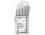 Universal Keilbit-Bohrerset - 4-10 mm - 1/4 E 6,3 - f�r Beton, Stein & Holz - 5-teilig