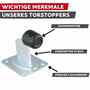 Torstopper mit Gummipuffer - 100 x 80 mm Aufschraubplatte - verzinkter Stahl - f�r Rolltore, Drehtore & schwere T�ren
