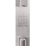 INTRA-TEC WC-T�rschloss - Dorn 55 mm, Entfernung 78 mm, Stulp 20 x 235 mm, DIN L/R, Edelstahl-Stulpe, mit Riegelverschluss