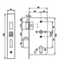 INTRA-TEC Ersatzschloss f�r Anschwei�k�sten - f�r 30er Rohr, Dorn 60 mm, Entfernung 72 mm, DIN L/R, Edelstahl-Stulpe, Profilzylinder