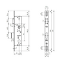 Rohrrahmenschloss PZ/W 92/8 - Edelstahl-Stulp 24 x 270 mm - Langloch - 22 mm Riegelausschluss