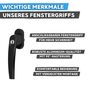 Abschlie�barer Fenstergriff / Balkont�rgriff Victory - Aluminium - mit Schlie�zylinder & 2 Schl�sseln