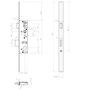 RR-Renovierungsschlo� - 24x400 mm - DIN Links und Rechts - Entfernung 92mm - Stulp Edelstahl - nach DIN 18251-2 Klasse 3 