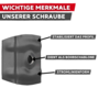 Reisser Kalotte f�r Trapezprofil - 45 x 30 mm - EPDM-Abdichtung - stromlinienf�rmig & schmutzabweisend - f�r  16-22 mm Dichtscheiben