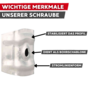 Reisser Kalotte f�r Trapezprofil - 45 x 30 mm - EPDM-Abdichtung - stromlinienf�rmig & schmutzabweisend - f�r  16-22 mm Dichtscheiben