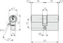 ABUS Doppelzylinder TI14ST 30/30 - TITALIUM(TM) - Not- & Gefahrenfunktion - Profilzylinder - inkl. 3 Schl�ssel