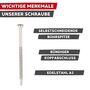 Dielenschrauben mit Innensechsrund - Edelstahl A2 - TX10 - Teilgewinde - Bohrspitze - 200 Stk.