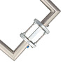 T-Form T�rdr�cker WC - Edelstahl Klasse 3 - R�ckholfeder - Rosetten  53 mm - f�r T�rst�rke 38-42 mm
