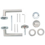 T-Form T�rdr�cker WC - Edelstahl Klasse 3 - R�ckholfeder - Rosetten  53 mm - f�r T�rst�rke 38-42 mm