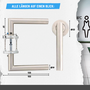 T-Form T�rdr�cker WC - Edelstahl Klasse 3 - R�ckholfeder - Rosetten  53 mm - f�r T�rst�rke 38-42 mm