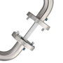 U-Form T�rdr�cker WC - Edelstahl Klasse 3 - R�ckholfeder - Cliprosetten  53 mm - f�r T�rst�rke 38-42 mm