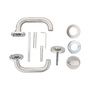 U-Form T�rdr�cker WC - Edelstahl Klasse 3 - R�ckholfeder - Cliprosetten  53 mm - f�r T�rst�rke 38-42 mm