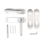 Feuerschutz-Garnitur U-Form PZ 72 mm Dr�cker/Dr�cker - Edelstahl - Schild 170x43x8 mm - T�rst�rke bis 58 mm