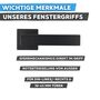 T�rdr�cker Cunera Prolock QRG - Edelstahl - eckige Rosette 52x52 mm - Rosettens�rke 10 mm - integrierte Verriegelung - DIN L/R - T�rst�rke 38-45 mm