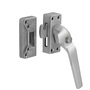 Aufschraub-Fensterverriegelung links - F1 eloxiert - mit L�ftungsstellung - abschlie�bar - Geeignet f�r Drehfenster
