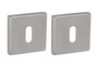 Quadratische Schl�sselrosette - Edelstahl - 52 x 52 mm - Lochabstand 38 mm - f�r Buntbart / Schl�ssel