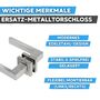 Cunera Dr�ckerpaar QRG - Edelstahl - festdrehbar - Rosettenst�rke 10 mm - DIN links & DIN rechts - 52 x 52 mm