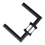 T�rdr�cker-Garnitur PIANO - T-Form - Buntbart (BB) - R�ckholfeder (RG) - Edelstahl schwarz matt - Schraubrosette  53 mm - Vierkant 8 mm - f�r T�rst�rke 40-45 mm