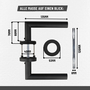 T�rdr�cker-Garnitur PIANO - T-Form - Profilzylinder (PZ) - R�ckholfeder - Edelstahl schwarz matt - Schraubrosette  53 mm - Vierkant 8 mm - f�r T�rst�rke 40-45 mm