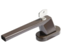ABUS Abschlie�barer Fenstergriff FG110 - braun - Fenstergriff mit Schl�ssel - Vierkantstift 7 mm