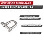 Rundsch�kel kurz - geschmiedet - mit unverlierbarem Bolzen - Edelstahl A4 (AISI 316) - metrisches Gewinde