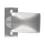 Rechteck-Knauf fest auf eckiger Rosette - Aluminium F1 - 68 x 30 x 10 mm - 50 mm Schraublochabstand