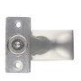 Rechteck-Knauf fest auf eckiger Rosette - Aluminium F1 - 68 x 30 x 10 mm - 50 mm Schraublochabstand