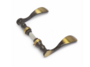 Hoppe Dr�ckergarnitur Caracas - Langschild - BB 72 mm - Messing br�niert - f�r Zimmert�ren