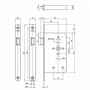 ASSA ABLOY Einsteckschloss 2465 - Dornma� 60 mm - 8 mm Nuss - Rundstulp 20 x 235 mm - links/rechts verwendbar