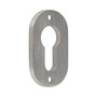 Profilzylinder-Rosette V2A Edelstahl - halbrund - 32 x 58 x 6 mm - Schraublochabstand 46 mm