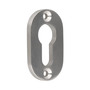 Profilzylinder-Rosette V2A Edelstahl - halbrund - 32 x 58 x 6 mm - Schraublochabstand 46 mm