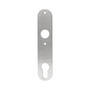 Dr�ckerschild oval lang - Edelstahl massiv - 156 x 32 x 6 mm - Schraublochabstand 67 mm
