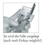 Rohrrahmenschloss Scuteus PZ - Entfernung 92 mm - Nuss 8 mm - Edelstahl-Stulp 24 x 255 x 3 mm - 1-tourig mit Fallenverriegelung