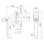 Fenstergriff Junos S-Lock 100 Nm - abschlie�barer Sicherheitsfenstergriff - gleichschlie�end