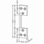 Schlie�blech 24 x 110 mm - verzinkt - rechts & links verwendbar - Zinkdruckgussgeh�use