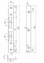 Sicherheits-Winkelschlie�blech - verzinkt gl�nzend - 300 x 25 x 25 mm - 6 Bohrl�cher