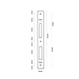 Schlie�blech f�r Rohrrahmenschloss - Stahl verzinkt - 24x245x3 mm - Entfernung 92 mm - L/R - 3x5,5 mm - 1 Stk 